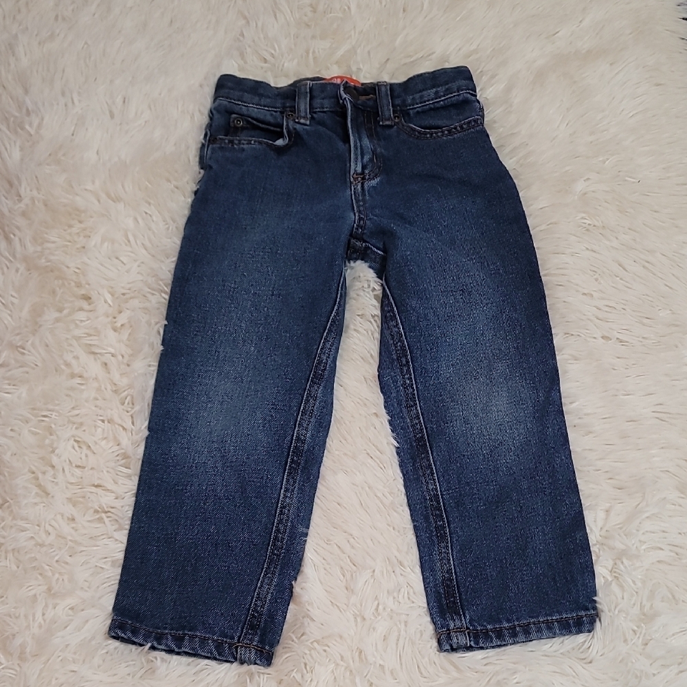Joe Fresh, Boys, Size 4,Classic Blue Denim Jeans for Kids, Adjustable Waistband